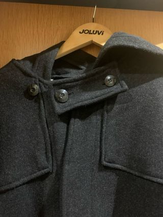Chaqueta,trenca,traje de bestir lana capucha
