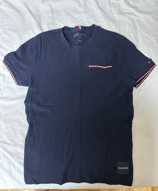 Camiseta Tommy Hilfiger azul tipo polo
