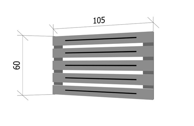 Cabecero Madera 105x60