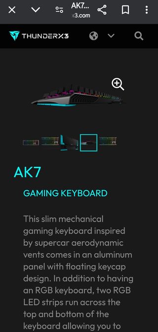 Teclado mecánico Cherry Thunder X3 AK7