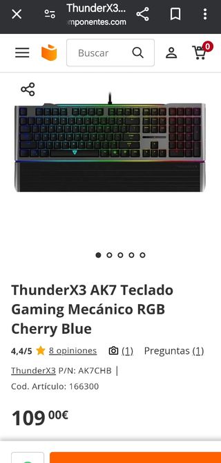 Teclado mecánico Cherry Thunder X3 AK7