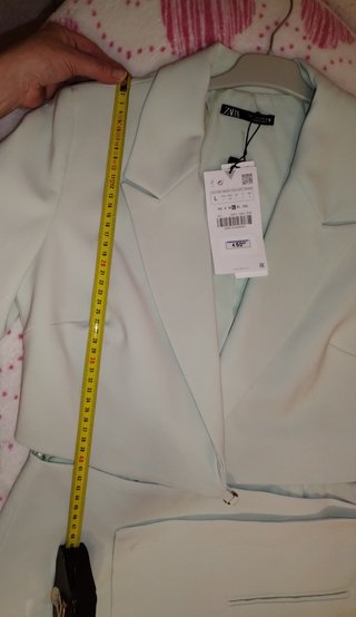 Vestido blazer verde pastel