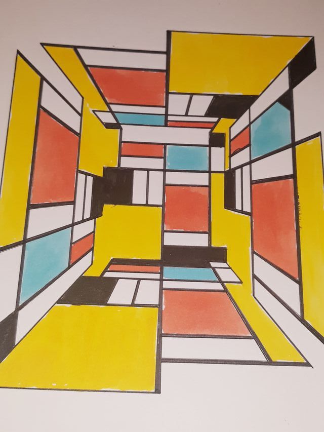Lamina Pintura Geométrica Contemporânea (A4)