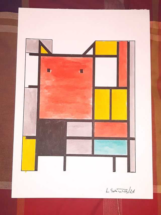 Lamina Pintura Geométrica Contemporânea (A4)