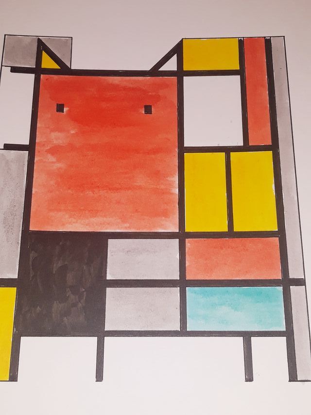 Lamina Pintura Geométrica Contemporânea (A4)