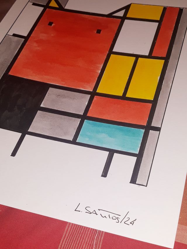 Lamina Pintura Geométrica Contemporânea (A4)