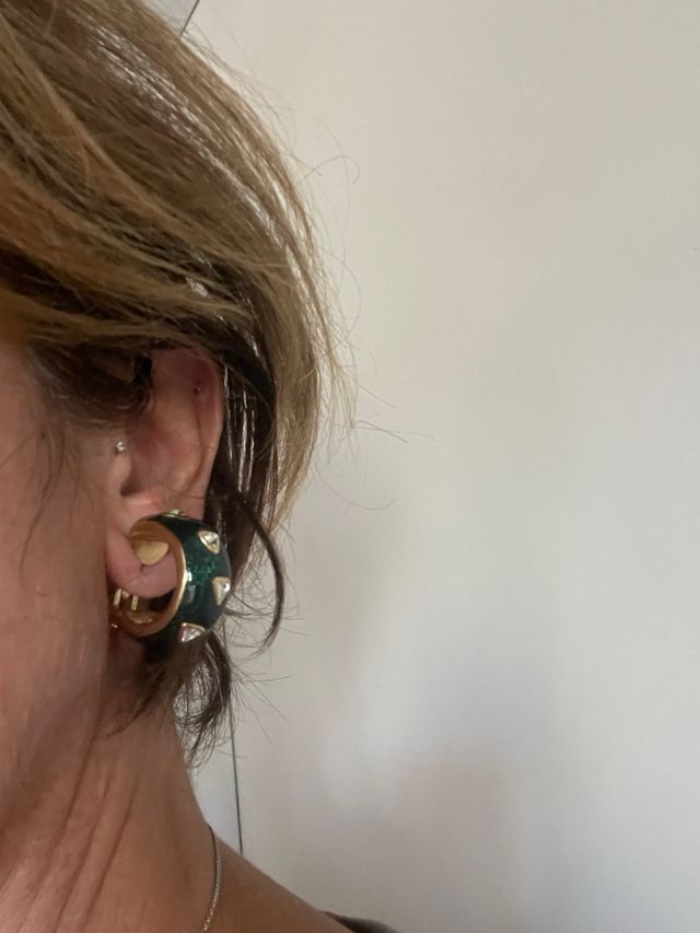 Christian Dior orecchini vintage con smalti