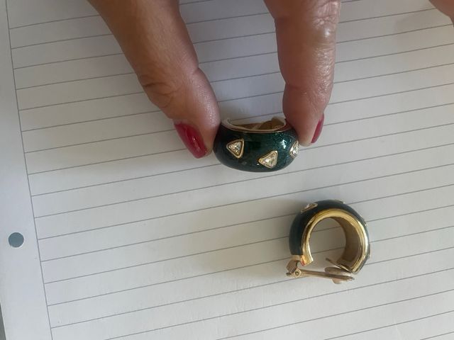 Christian Dior orecchini vintage con smalti