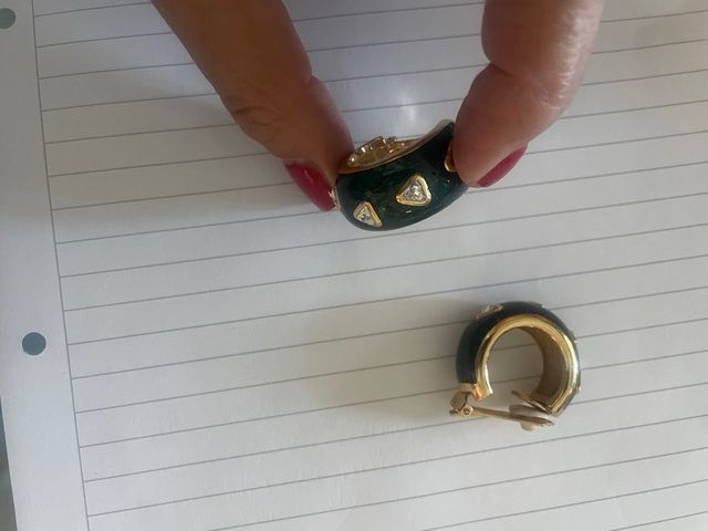 Christian Dior orecchini vintage con smalti