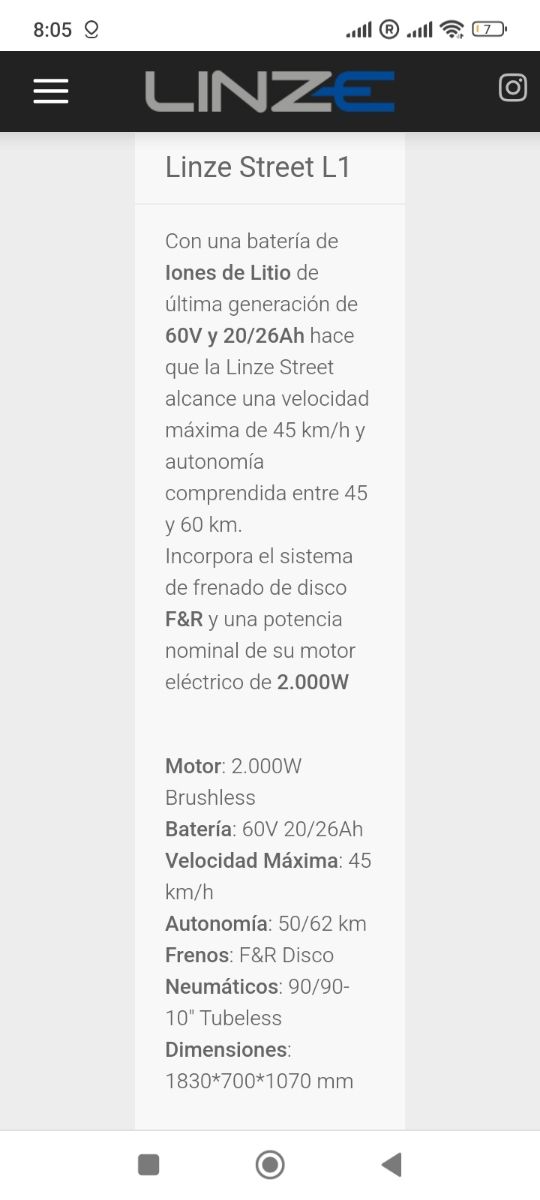 Ciclomotor eléctrico Linze Street