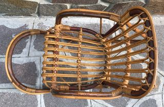 Sedia a dondolo per bambini in Bambù anni 50/60