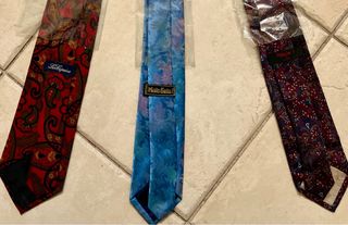 3 Cravatte uomo 100% lana e 100% seta NUOVE