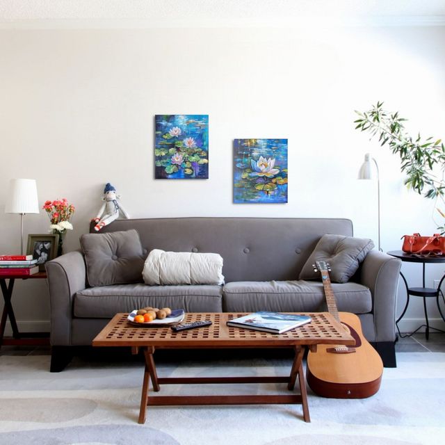 Cuadro pintura al óleo de Nenúfares