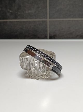 Bracciale pelle acciaio