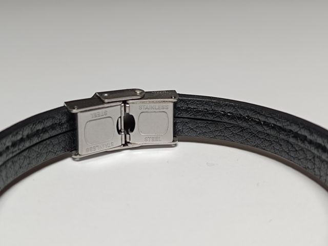 Bracciale pelle acciaio