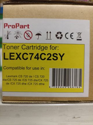 TONER COMPATIBILE LEXMARK CS720 CX725 CX725 GIALLO
