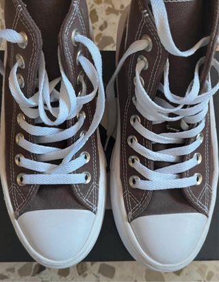 Converse marrones con plataforma