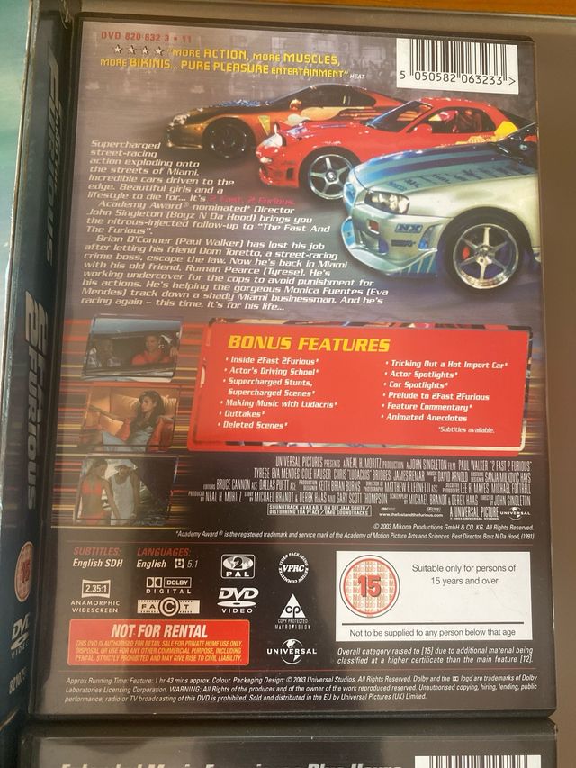Il DVD di Fast and Furious