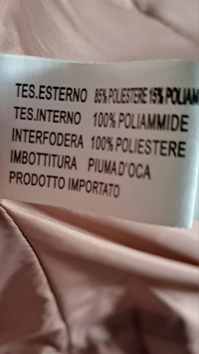 Giubbotto donna con piume d'oca