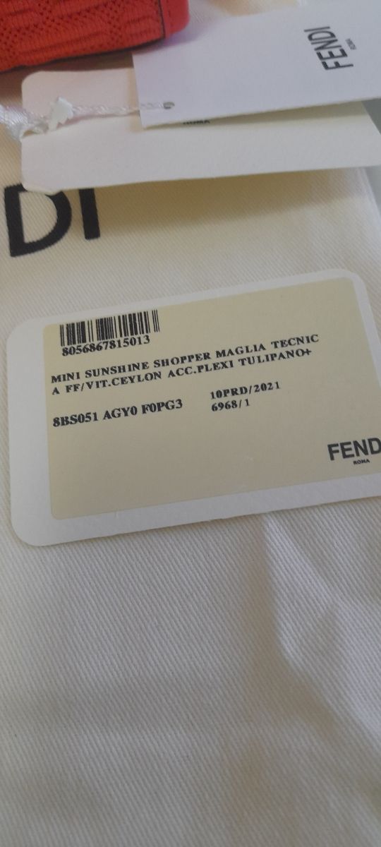 Fendi borsa Kan I in pelle e tessuto