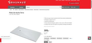 Plato de ducha mod.Terra 160 x 80 color Blanco