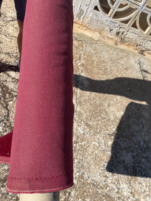 Splendido rotolo di velluto dralon rosso