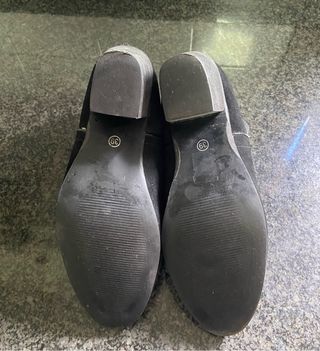 Botines de piel (ante) negros