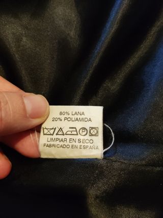 Abrigo gabardina lana