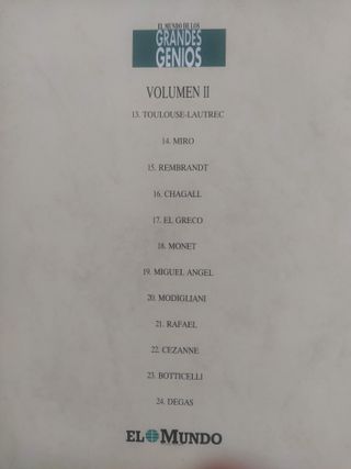 EL MUNDO DE LOS GRANDES GENIOS ARTE