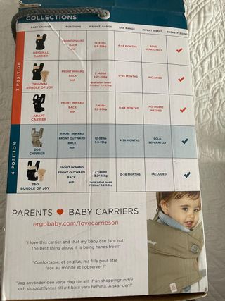 Mochila porteo Ergobaby con cojín reductor