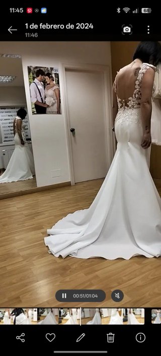 Vestido de novia elegante sin estrenar