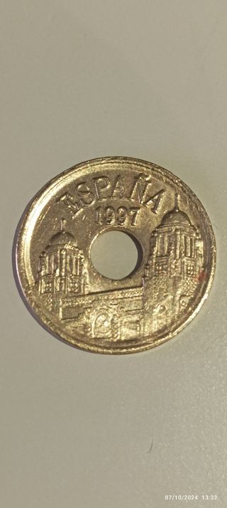 Moneda de 25 pesetas de 1997 Melilla