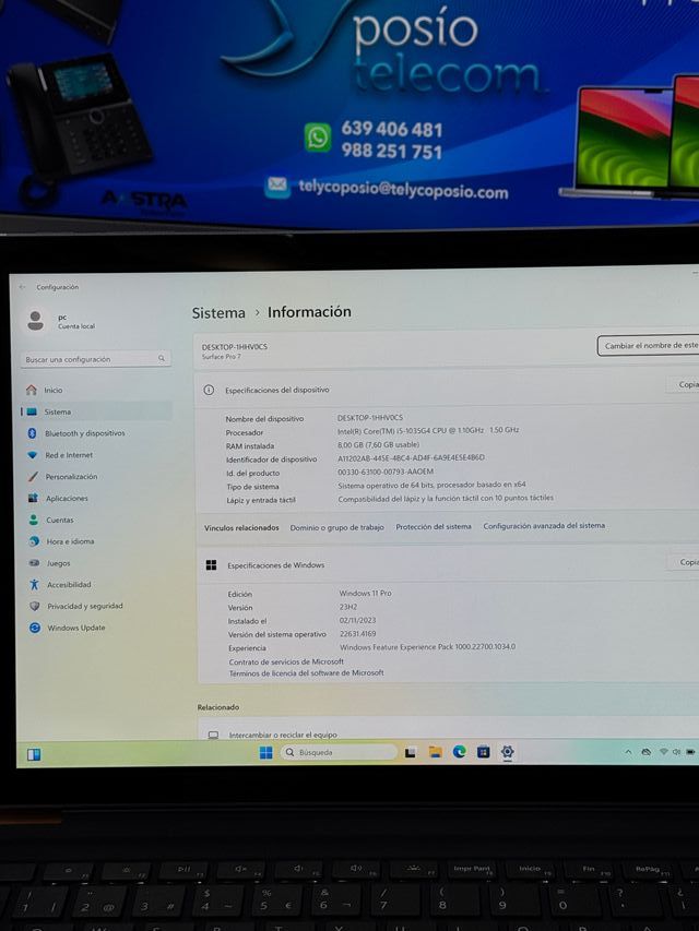 Microsoft Surface 7 Pro 256gb ✅