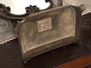 Specchio soprammobile inclinabile in ottone antico