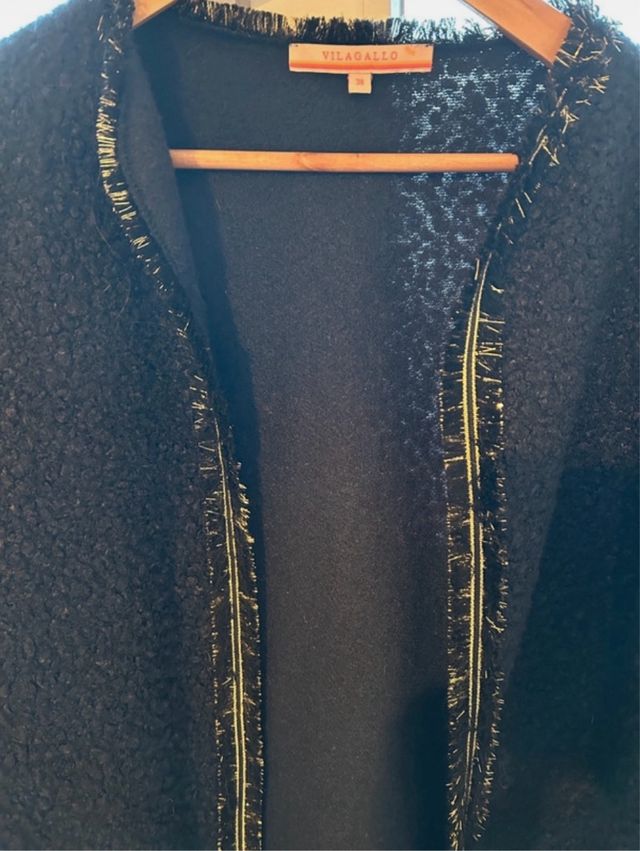 Chaqueta azul de lana Villagallo