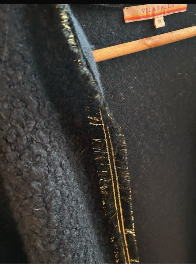 Chaqueta azul de lana Villagallo