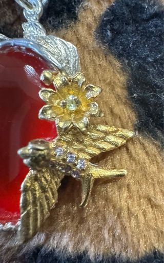 Colgante gargantilla plata 925 y piedra cornalina