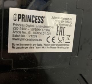 Princess 182050 Family Aerofryer XXL - Freidora
