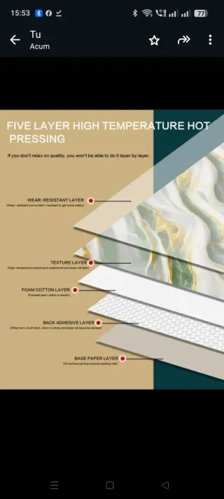 Autoadhesivo PVC de pared y techo imitacion marmol