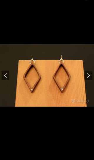 Orecchini donna legno LEGGERISSIMI rame mogano