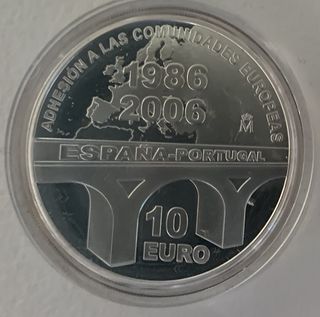 MONEDA XX ANIV. AHDESION CC. EUROPEAS. 10 EUROS.