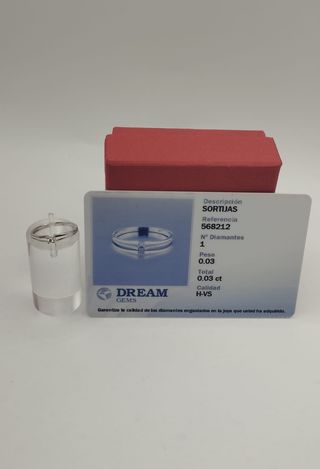 Anillo oro blanco con diamante