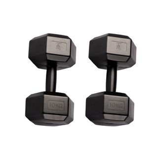 2 mancuernas de 10kg gimnasio CON DEFECTOS