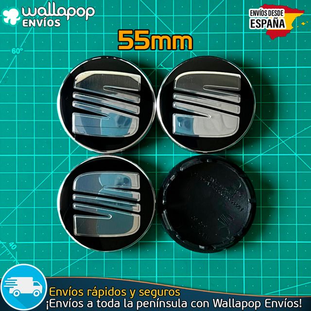 X4 Tapacubos Sea 55mm Emblemas Tapas Bujes Llantas