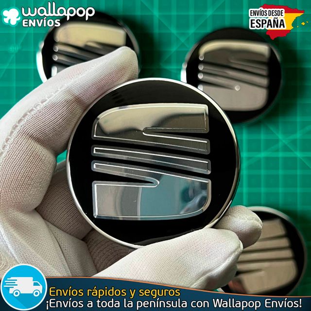 X4 Tapacubos Sea 55mm Emblemas Tapas Bujes Llantas