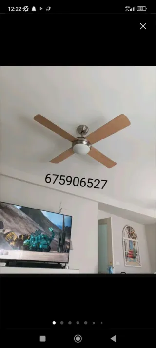 MONTAJE VENTILADORES TECHO