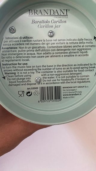 Barattolo carillon ballerine