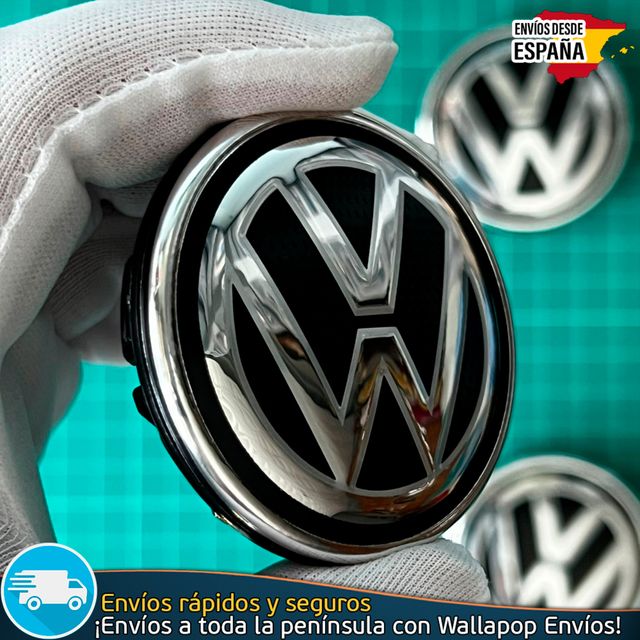 4 Tapacubos Volkswagen 55mm Tapa Buje 6C0601171XQI