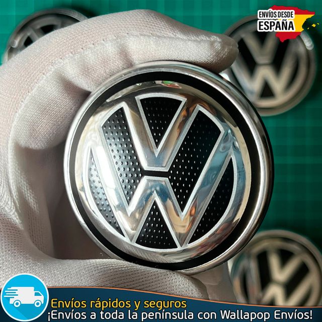 4 Tapacubos Volkswagen 55mm Tapa Buje 6C0601171XQI