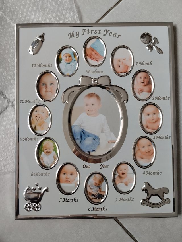 Cornice portafoto neonato nuova